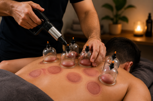 image of cupping therapy done at the recovery room.