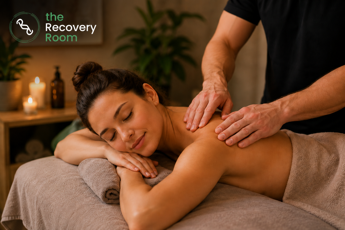 image describing relaxation massage for stress. 
